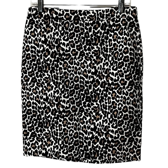 J. Crew The Pencil Skirt Cheetah Leopard Animal Print Mini Straight Work 4 - Picture 3 of 14